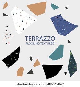 Terrazzo flooring textured surface modern abstract pattern. Ceramics, granite, stones. Abstract background for design.