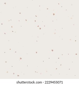 Terrazzo Boden strukturiert Oberfläche moderne abstrakte Muster. Vektor nahtlose abstrakte Wiederholung mit Chips aus Marmor oder Granit in weichen Pastellfarben.