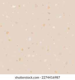 Suelo de terrazo textura superficie moderna patrón abstracto. Repetición abstracta de vectores sin fisuras con chips de mármol o granito en suaves colores pastel.