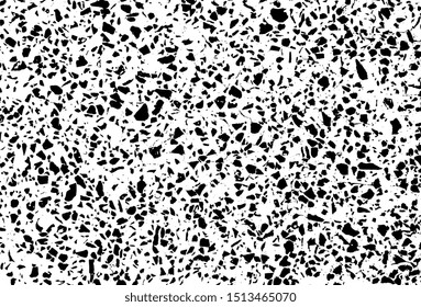 Terrazzo flooring vector pattern background. Black and white. Marble.