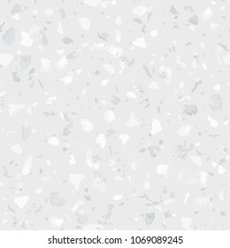 Terrazzo flooring vector seamless pattern. Texture of classic italian type of floor in Venetian style composed of natural stone, granite, quartz, marble, glass and concrete