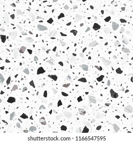 Terrazzo flooring vector seamless pattern in light colors