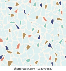 Terrazzo flooring vector seamless pattern. Marble texture. Modern surface. Tiles illustration