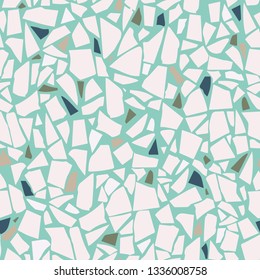 Terrazzo flooring vector seamless pattern. Marble texture. Modern surface. Tiles illustration
