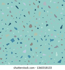Terrazzo flooring vector seamless pattern. Texture of floor, composed of different kind of stone.