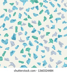Terrazzo flooring vector seamless pattern. Texture of floor, composed of different kind of stone.
