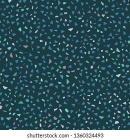 Terrazzo flooring vector seamless pattern. Texture of floor, composed of different kind of stone.