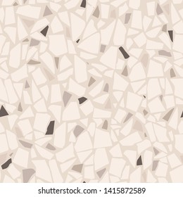 Terrazzo flooring vector seamless pattern. Marble texture. Pastel tiles illustration. Modern surface. Vector stone. Abstract background