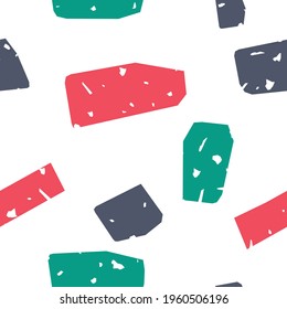 Terrazzo flooring vector seamless pattern. Classic venetian terrazzo style of floor of stone, granite, quartz