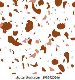 Terrazzo flooring vector seamless pattern. Texture of classic Italian type of floor in Venetian style composed of natural stone, granite, quartz, marble, glass and concrete