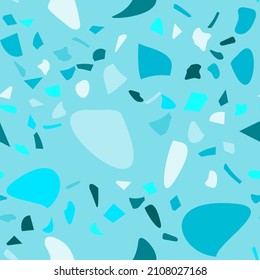 Terrazzo flooring vector seamless pattern. Graphic modern pattern.  Vector illustration. 