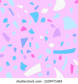 Terrazzo flooring vector seamless pattern. Vintage style. Graphic modern pattern.  Seamless vector background.