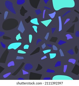 Terrazzo flooring vector seamless pattern. Vintage style. Graphic modern pattern.  Vector illustration. 