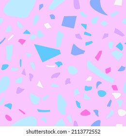 Terrazzo flooring vector seamless pattern. Vintage style. Graphic modern pattern.  Vector illustration. 