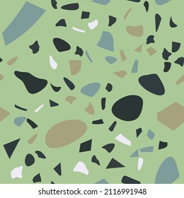 Terrazzo flooring vector seamless pattern. Graphic modern pattern.  Seamless vector background.
