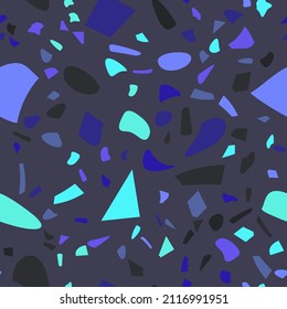 Terrazzo flooring vector seamless pattern. Graphic modern pattern.  Seamless vector background.