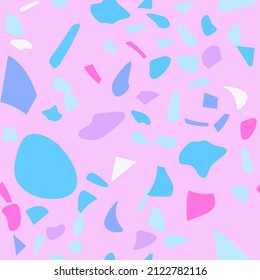Terrazzo flooring vector seamless pattern. Vintage style. Graphic modern pattern.  Vector illustration. 