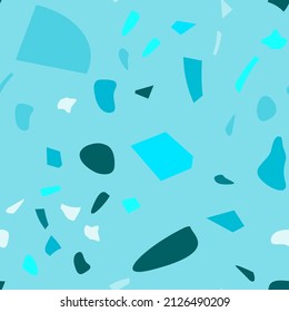 Terrazzo flooring vector seamless pattern. Graphic modern pattern.  Vector illustration. 