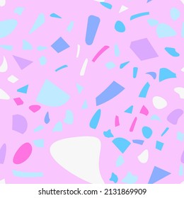 Terrazzo flooring vector seamless pattern. Graphic modern pattern.  Seamless vector background.