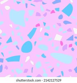 Terrazzo flooring vector seamless pattern. Graphic modern pattern.  Vector illustration. 