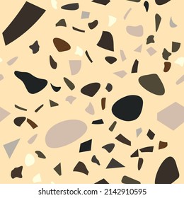 Terrazzo flooring vector seamless pattern. Graphic modern pattern.  Seamless vector background.