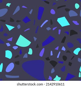 Terrazzo flooring vector seamless pattern. Vintage style. Graphic modern pattern.  Vector illustration. 
