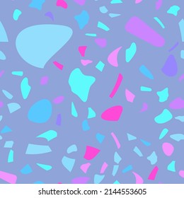 Terrazzo flooring vector seamless pattern. Graphic modern pattern.  Vector illustration. 