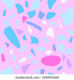 Terrazzo flooring vector seamless pattern. Graphic modern pattern.  Seamless vector background.