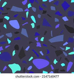 Terrazzo flooring vector seamless pattern. Vintage style. Graphic modern pattern.  Seamless vector background.