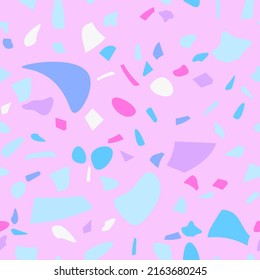 Terrazzo flooring vector seamless pattern. Graphic modern pattern.  Seamless vector background.