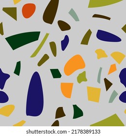 Terrazzo flooring vector seamless pattern. Graphic modern pattern.  Seamless vector background.