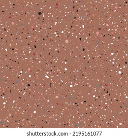 Terrazzo flooring vector seamless pattern pastel. Texture of classic Italian type of floor in Venetian style composed of natural stone, granite, quartz, marble, glass and concrete