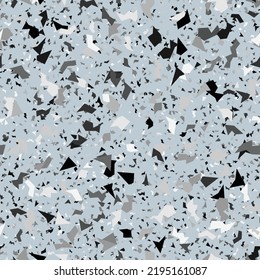 Terrazzo flooring vector seamless pattern pastel. Texture of classic Italian type of floor in Venetian style composed of natural stone, granite, quartz, marble, glass and concrete