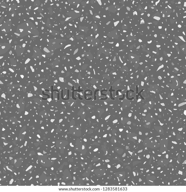 Terrazzo Flooring Vector Seamless Pattern Gray Stock Image
