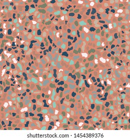 Terrazzo flooring,pink seamless pattern background texture. Abstract vector design for print on floor, wall, tile or textile