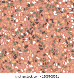 Terrazzo flooring,pink seamless pattern background texture. Abstract vector design for print on floor, wall, tile or textile