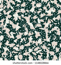 Terrazzo geometric texture. Seamless pattern with colorful splinters. Creative illustration for textile or book covers, manufacturing, wallpapers, print, gift wrap, flooring