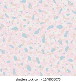 Terrazzo geometric texture. Seamless pattern with colorful splinters. Creative illustration for textile or book covers, manufacturing, wallpapers, print, gift wrap, flooring
