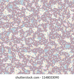 Terrazzo geometric texture. Seamless pattern with colorful splinters. Creative illustration for textile or book covers, manufacturing, wallpapers, print, gift wrap, flooring