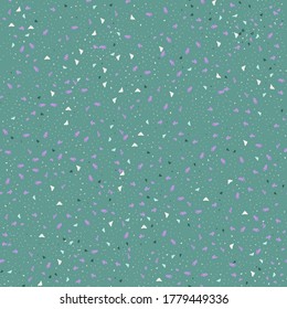 Terrazzo geometric texture. Seamless pattern with colorful splinters. Creative illustration for textile or book covers, manufacturing, wallpapers, print, gift wrap, flooring