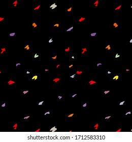 Terrazzo imitation seamless pattern background. Abstract vector texture design for print on floor, wall, tile or textile, interior decoration. Trendy abstract vector, bright different color