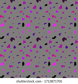 Terrazzo imitation seamless pattern background. Abstract vector texture design for print on floor, wall, tile or textile, interior decoration. Trendy abstract vector, bright different color