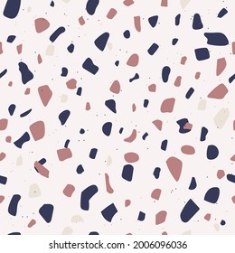 Terrazzo marble realistic texture. Venetian terrazzo floor stone tale swatch for use in interior design.