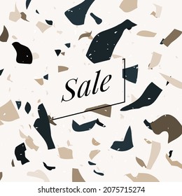 Terrazzo or marble texture pattern background vector. Background and texture pattern for social media banners, Post and stories background, Home decoration, packaging design and prints.