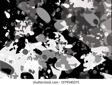 Terrazzo modern abstract template. Black and beige texture of classic italian flooring. Venetian terrazzo trendy vector backdrop Background made of stones, granite, quartz, marble, concrete. 