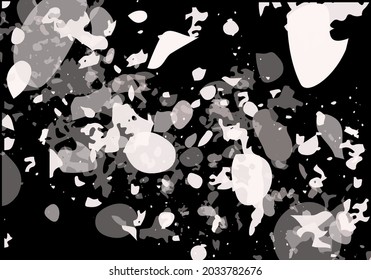 Plantilla abstracta moderna de Terrazzo. Textura negra y rosa del suelo italiano clásico. Fondo de piedra, granito, cuarzo, mármol, hormigón.  Fondo vectorial de moda de terrazo veneciano