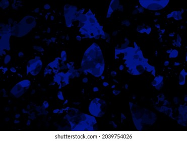 Terrazzo modern abstract template. Black and blue texture of classic italian flooring. Background made of stones, granite, quartz, marble, concrete.  Venetian terrazzo trendy vector backdrop