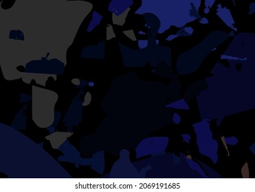 Terrazzo modern abstract template. Black and blue texture of classic italian flooring. Background made of stones, granite, quartz, marble, concrete.  Venetian terrazzo trendy vector backdrop