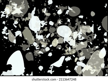 Terrazzo modern abstract template. Black and beige texture of classic italian flooring. Venetian terrazzo trendy vector backdrop Background made of stones, granite, quartz, marble, concrete. 