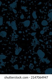 Terrazzo modern abstract template. Black and blue texture of classic italian flooring. Background made of stones, granite, quartz, marble, concrete.  Venetian terrazzo trendy vector backdrop